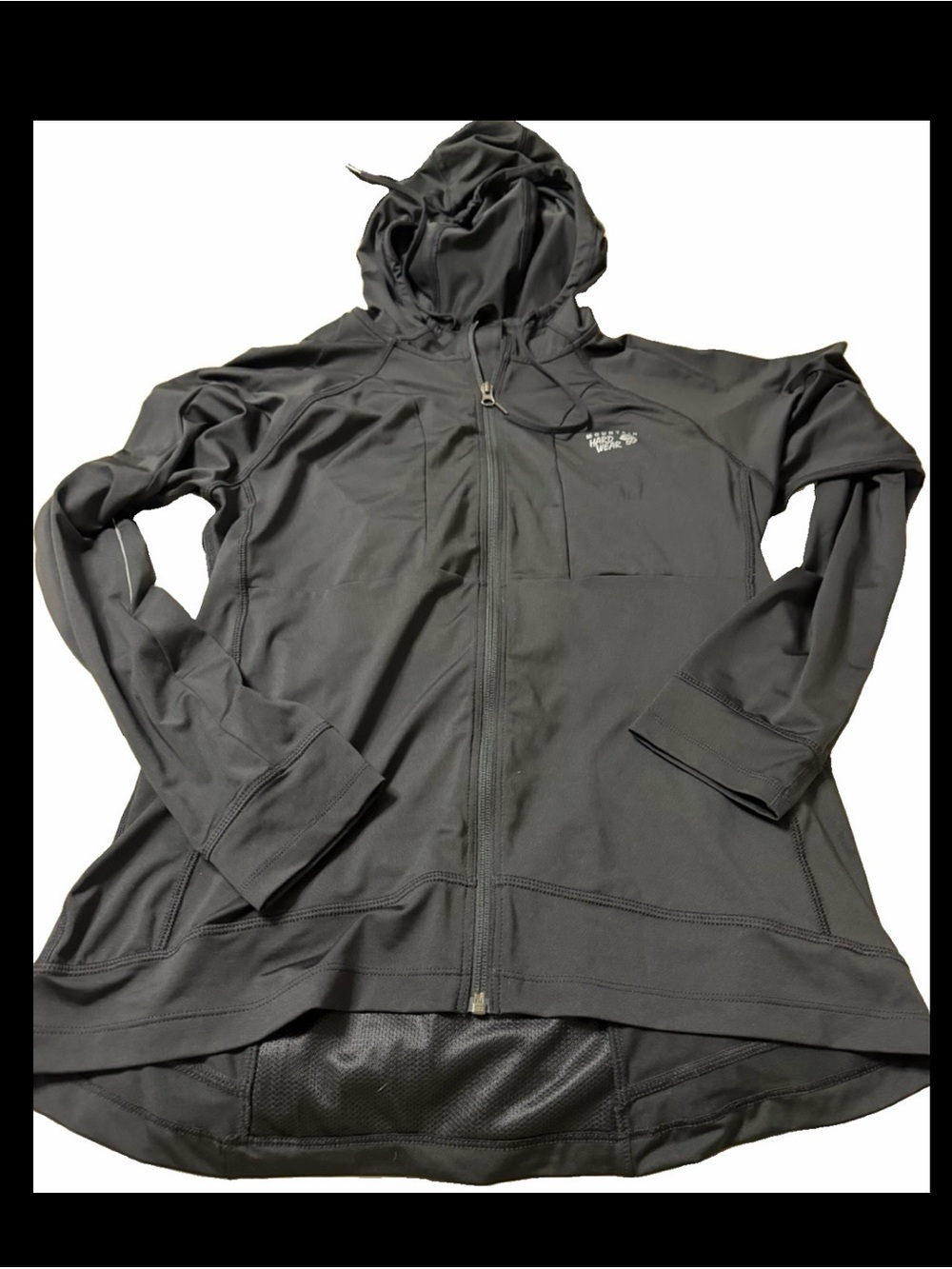 Mountain Hardwear mens Black large Hooded Zip-Up Utility Jacket